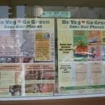 August 2009 meeting:  Close-up of Loving Hut's Be Veg Message