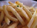 Large air-baked fries at Smart Alec's .. abit skimpy on the fresh garlic that day