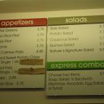 Nature's Express Menu, Berkeley
