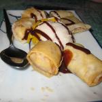 Dessert fried bananas at SF Golden Buddha