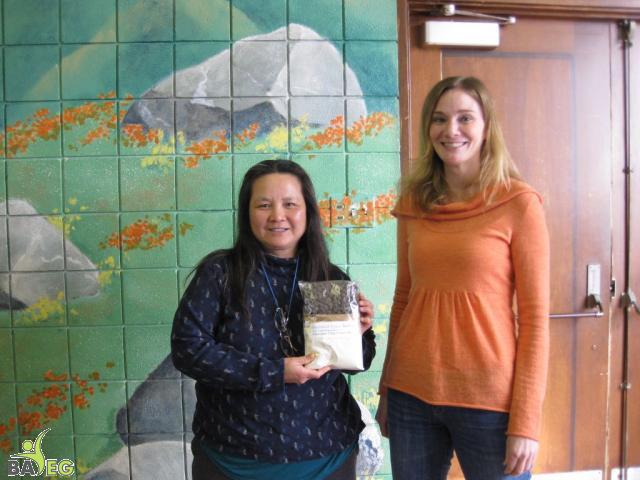 Irene (left) won the Secrets of Vegan Baking cookie mix giveaway from Christine (right)