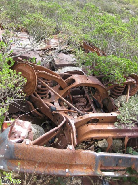 This isn't a Harry Potter flying car.  Cars actually drove up here pre-Hwy 1