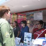 Katherine, Elaine and Starla talking veg