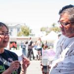 Tammy talking veg at the BAVeg Outreach booth - LBGT Pride 2010 