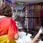 Getting veg info - BAVeg Outreach booth - LBGT Pride 2010 