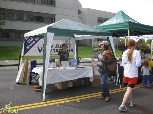 Tammy at the BAVeg booth