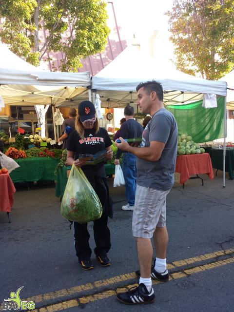 Monthly vegan outreach at Vallejo Farmer's market, October