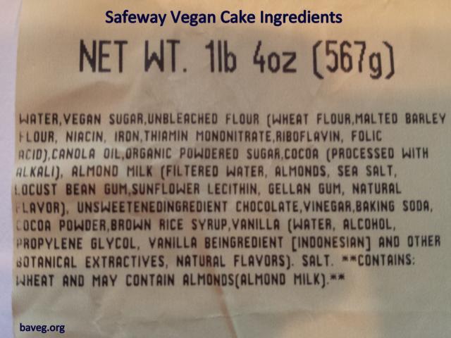 Safeway Vegan Chocolate Midnight Cake