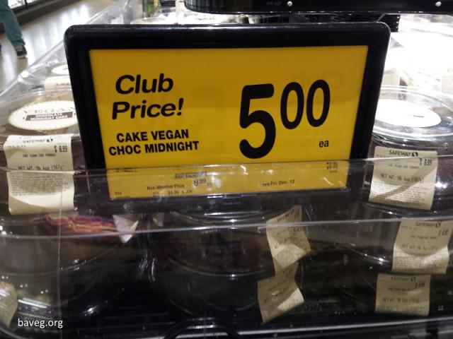 $5 Vegan Cake Sign