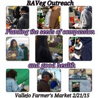 Vegan outreach at Vallejo Farmer's Market - Feb
