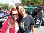 Jamie and Tammy distributed leaflets explaining how food choices impact the environment
