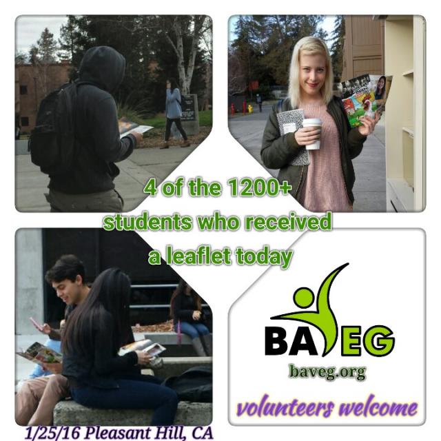 Over 1200 students reached at Diablo Valley College