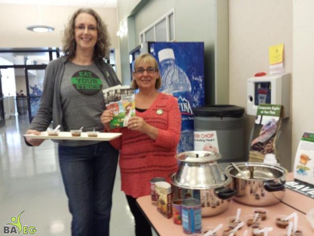 Volunteers Dariece and Paula