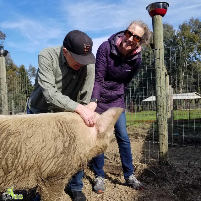Dave & Dariece making a new friend