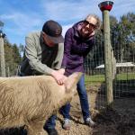 Dave & Dariece making a new friend