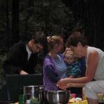 Camran, Caity, Gianna, Bea making good food