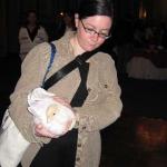 Christine with her new friend