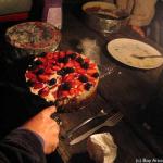 Rob made a wonderful vegan chocolate cake (all organic and fair trade) with white mousse, topped with fresh organic strawberries