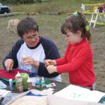 Regina and Shelly do crafts on Saturday afternoon