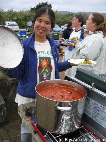 Chunky vegetable tomato sauce for 27 -- made from scratch!!