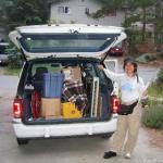 Loading up on Saturday, our first day, circa 6:45 a.m.