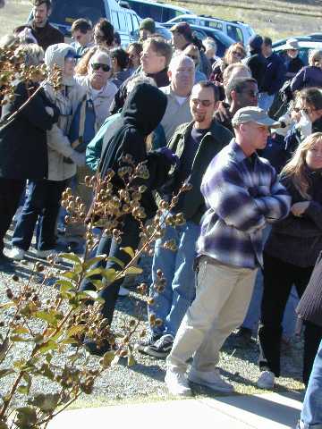 The queue for 'Feeding of the Humans' (over 300 people were fed that day, this was only part of the queue!)