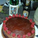 Gourmet vegan dessert... in the middle of a redwood forest!