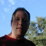 Doug poses for the camera.. what a tofu ham!