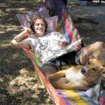 Mike and Willow taking it easy