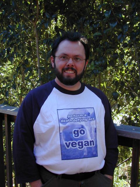 Blue Cow "Go Vegan" Design