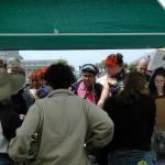 BAV's VegPride volunteers are faced with lots of interested folks!
