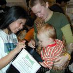 Vegan toddler picks raffle winner
