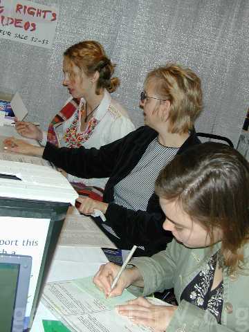 Folks busy doing the write thing
