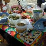 Little bundles of food - ravioli, sushi... Luckily I deliberately hadn't eaten breakfast that morning!