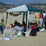 As you can see, it was a beautiful summer day with great fresh ocean breezes -- perfect to hang out at the beach with new &