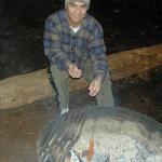 After many experiments, Anh perfected the ultimate veggie dog roasting tool.