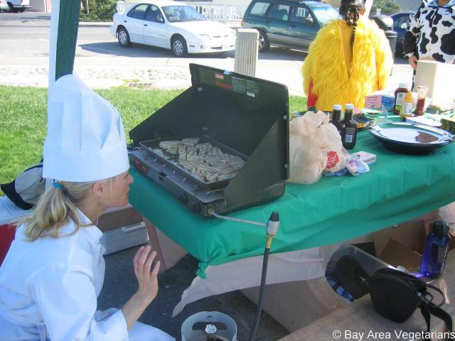 Gardenburger Chik'n Grill heating up on the stove