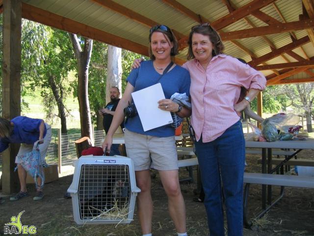 Alicia and Kim, executive director of Animal Place