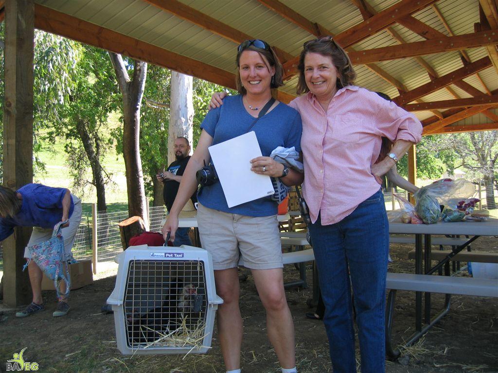 Alicia and Kim, executive director of Animal Place
