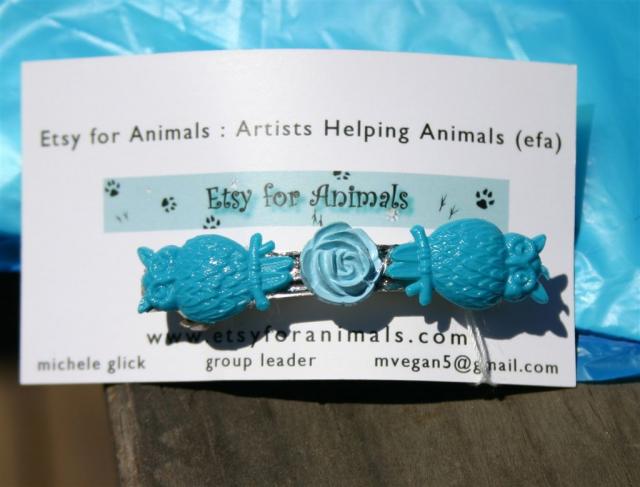 Barette made from vintage findings