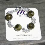 Green Garnet & Sterling Silver Bracelet