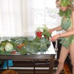 Alex checks the produce