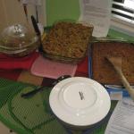 Cornbread & Pecan stuffing (left), Veggie Pate (right)