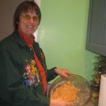 Ann, with the sweet potato biscuit dough