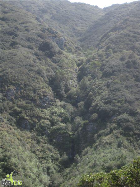 This is where the waterfall would be if there were water