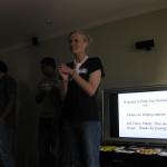 Alex giving her presentation